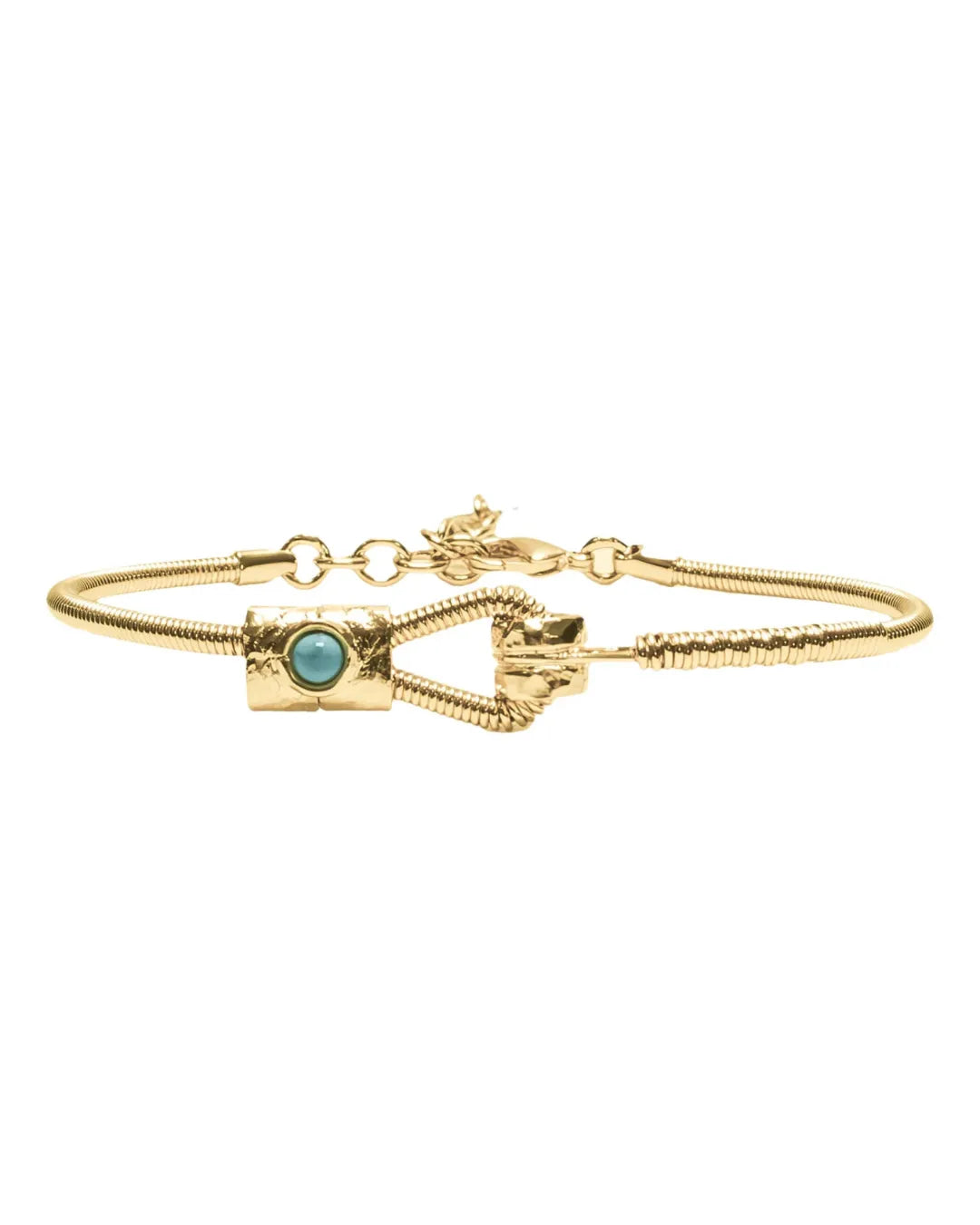 BRACELET CORDE BASSE FIXATION HORIZONTALE PIERRE NATUREL