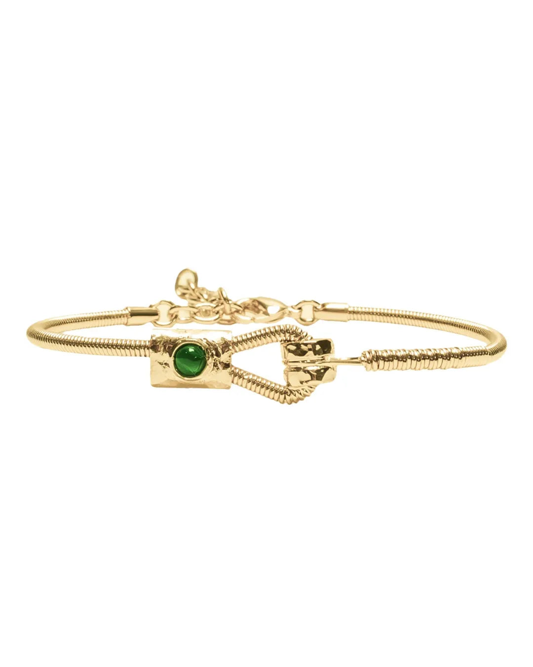 BRACELET CORDE BASSE FIXATION HORIZONTALE PIERRE NATUREL