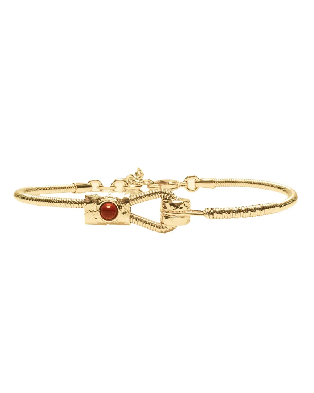 BRACELET CORDE BASSE FIXATION HORIZONTALE PIERRE NATUREL