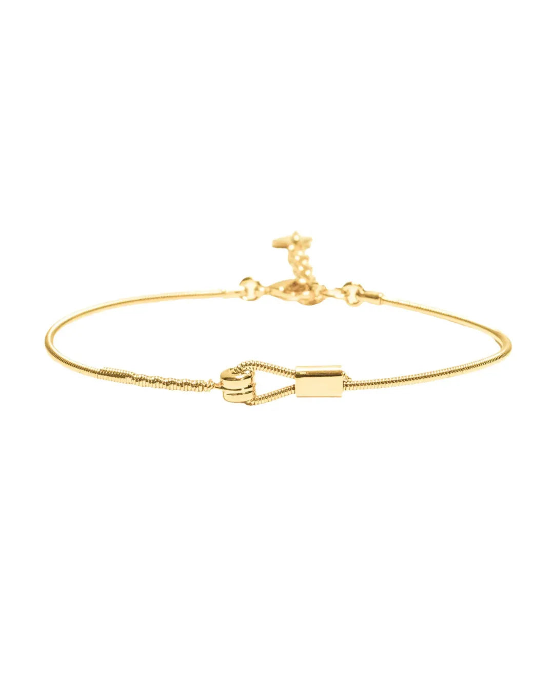 BRACELET HORIZONTALE EN CORDE DE GUITARE OR