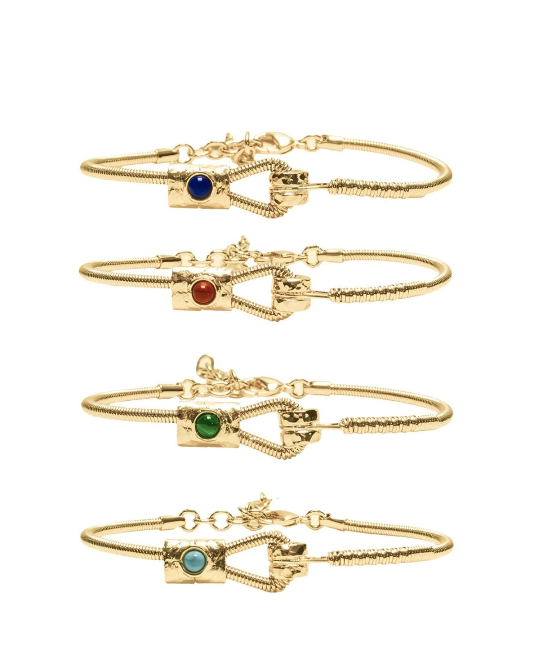 BRACELET CORDE BASSE FIXATION HORIZONTALE PIERRE NATUREL