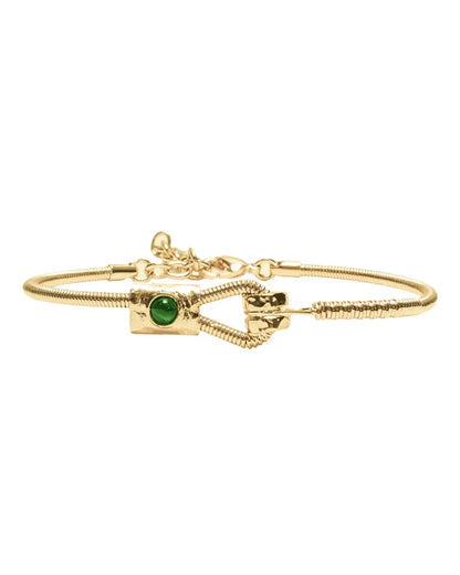 BRACELET CORDE BASSE FIXATION HORIZONTALE PIERRE NATUREL