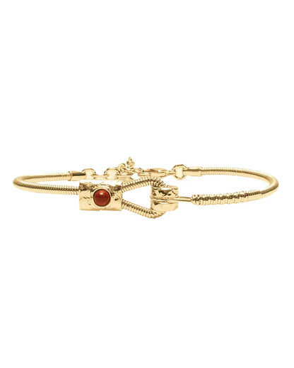 BRACELET CORDE BASSE FIXATION HORIZONTALE PIERRE NATUREL