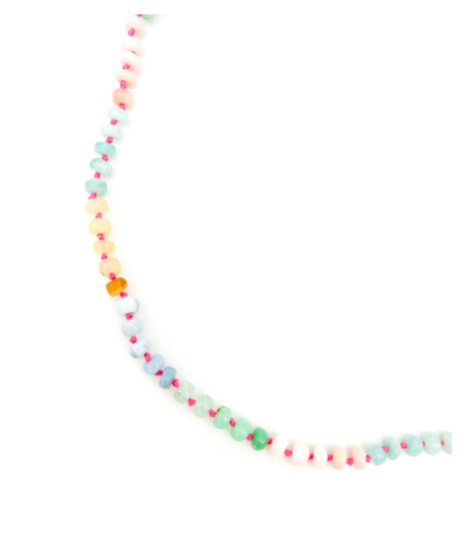 COLLIER CANDIES OPALE MULTICOLORE/ROSE