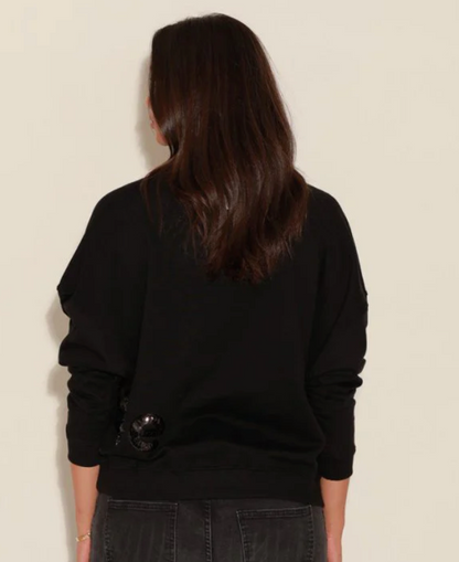 SWEAT JOY SEQUINS NOIR