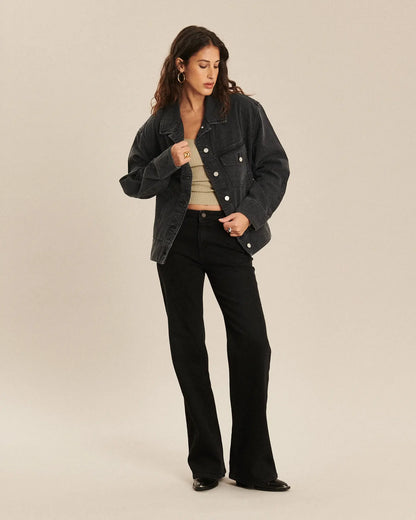 NIKKY DENIM CHARCOAL BLACK