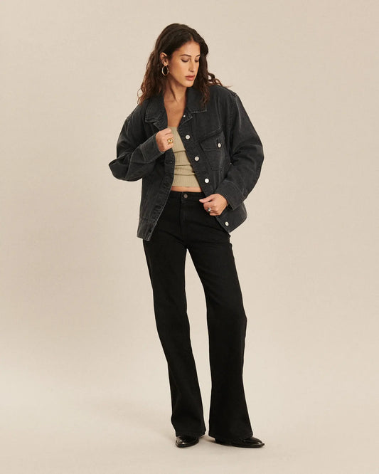 NIKKY DENIM CHARCOAL BLACK