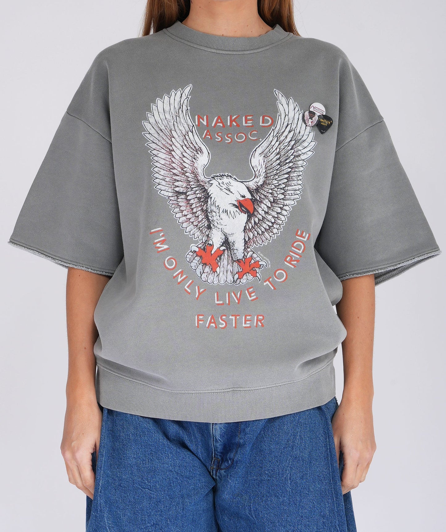 SWEATSHIRT LINDER GREY "NAKED"