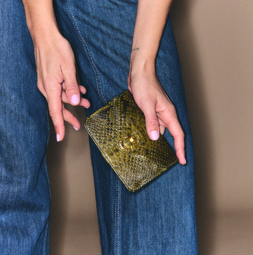 PORTEFEUILLE ALEX - Python Kaki